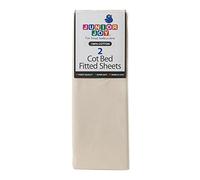 Junior Joy 2 Cot Cotton Fitted Sheets - Cream