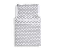 Cot Duvet Cover Pillowcase Set Cloud Nine Design Light Breathable Luxurious Jersey Cotton Made to Last Designed to Fit SnzKot Duvet