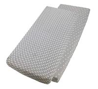 Cot Fitted Sheet 100% Cotton 120x60cm - 2X Clouds / 2X White Stars