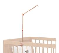Cot Mobile Arm Wooden Mobile Crib Holder 360° Rotating Height Adjustable Baby Mobiles Hanger DIY Baby Mobiles Stand Bracket Holder for Hanging Bed Bell Wind Chimes Nursery Decor