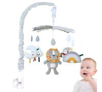 Cot Mobile for Toddler, Musical Nursery Crib Mobile, Soft Cover Hanging Ornament, Soothing Baby Bed Decoration, Sleep Aid for Girls 0-12 Months