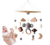 Cot Music Mobile - Rotating Pendant Toy, Colourful Hanging Ornament, Calming Melody Bell, Adjustable Holder Design | Bassinet Decoration for Toddler Girls Boys Playroom Sleeping Space C