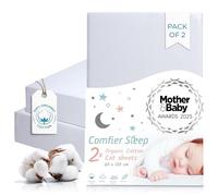 Cot Sheets 120x60cm - 2 pcs Grey 100% Organic Cotton Fitted Cot Sheets | Award Winning Kids Bed Sheets, Super Soft Bedding, Breathable Sleep Sheets, Certified Cot Fitted Sheets