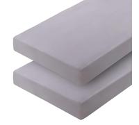 Cot Sheets 31" x 75", 2 Pack Cot Size Camper RV Bunk Bed Sheets, Gray | Fitted for Narrow Twin Mattress/RVs Bunk/Guest Beds/Army Cots/Trifold Mattress/Travel Size Mattress, Ultra Soft & Breathable