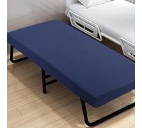 Cot Sheets 31" x 75" Cot Size Sheet Fitted for Narrow Twin Mattress/RVs Bunk/Guest Beds/Army Cots/Trifold Mattress/Travel Size Mattress, Ultra Soft & Breathable Camper RV Bunk Bed Sheets, Navy