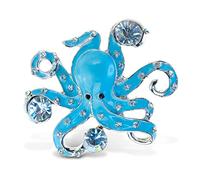 Cota Global - Light Blue and Silver Octopus Sparkling Magnet - 2 Inches - Refrigerator Magnets - Item #7222