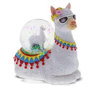 CoTa Global Llama Snow Globe Decor - Elegant Pink Sparkle Glitter Inside The Snow Globe Figure, Animal Figurines for Kids and Adults, Collectible Snow Globes Ornament for Birthday, Christmas - 45 mm