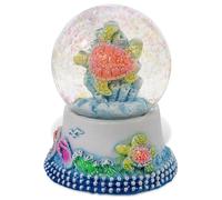 CoTa Global Sea Turtle Neon Snow Globe Decor - Elegant Pink Sparkle Glitter Inside The Snow Globe Figure, Animal Figurines for Kids and Adults, Collectible Snow Globes for Birthday, Christmas - 45 mm