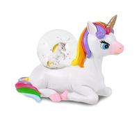 CoTa Global Unicorn Snow Globe Decor - Beautiful Pink Sparkle Rainbow Unicorn Figurine, Cool Snow Globes and Figurines, Perfect Ornament Miniature for Home Decor - 45 mm