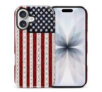 COTAIL Case Designed for iPhone 17, Hybrid 2-Layer Case, Military-Grade Protection Durable Shockproof Anti-Scratch Phone Case, Lace American Flag
