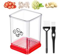 cotaour Fruit Slicer, Stainless Steel Cup Slicers, Vegetable Slicer for Strawberry Banana Egg, Salad Quickly Making, Portable Kitchen Slicing Tool (1)