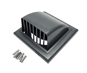 Cotarba 150mm 6" Grey Ducting External Air Vent Cowled Draught Flap Non Return Valve