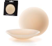 COTBENN Adhesive Silicone Nipple Pasties for Women, Sticky Breast Petals Invisible Reusable Breast Pasties, No-Show Boob Cover, Skin, Fits A-DD cups