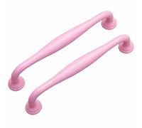 COTBY 2 pcs Handles Drawer Knobs Furniture Handle Door Kitchen Cabinet Cupboard Pulls,Cabinet Handles Solid Aluminum Alloy Kitchen Drawer Knob Pulls(Pink Hole Distance 128 mm)