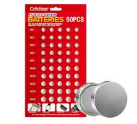 Cotchear Pack of 50 Alkaline Batteries Assorted 1.5 Volt AG1/LR621 AG3/LR41 AG4/LR626 AG10/LR1130 AG12/LR43 AG13/LR44 Button Cells Set 0% Mercury