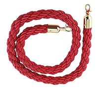 COTCLO Red Hemp Braided Rope for VIP Access Zone, Queue Line Barrier Rope, 150 200 250 300 350 400 450 500 cm Long/1 Pack/2M/6.5Ft
