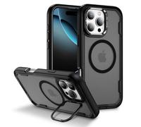 COTDINFOR Phone Case for iPhone 16 Pro Case with Stand Camera Control Military Grade Protective Compatible with MagSafe Translucent Matte Bumper Shockproof Cover for iPhone 16 Pro 6.3'' Black SF