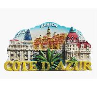 Cote d'Azur Cannes Menton Nice France 3D Fridge Magnet Travel Souvenir Gift Collection Home & Kitchen Decor Magnetic Sticker Refrigerator Magnet