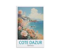 Cote Dazur Provence Vintage Travel Posters 08x12inch(20x30cm) Canvas Art Poster And Wall Art Picture Print Modern Family Bedroom Decor
