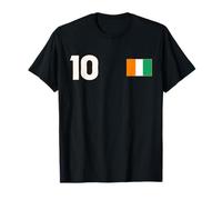 CÔTE D'Ivoire Flag Number 10 Shield Emblem National Pride T-Shirt