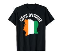 Côte D'Ivoire Ivory Coast Flag Map West Africa African Pride T-Shirt