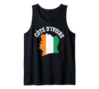 Côte D'Ivoire Ivory Coast Flag Map West Africa African Pride Tank Top