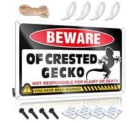 COTECI Beware Signs Funny Beware Of Crested Gecko Tin Sign Street Signs Animal Signs For Outside (Size : 20X30CM)