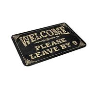 COTECI Doormats For Outdoor Entrance Funny Welcome Please Leave By 9 Mat Kitchen Farmhouse Rug Thick Door Mat (Size : 50X80CM)