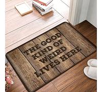 COTECI Front Door Inside Mat The Good Kind Of Weird Lives Here Rug Man Cave Gifts For Him Funny Rugs For Front Door (Size : 50X80CM)