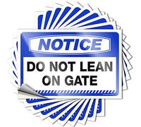 COTECI Funny Sticker Notice Do Not Lean On Gate Stickers 10 Pcs Prank Stickers Tool Box Stickers (Size : 6X9CM)