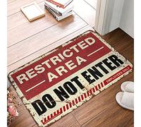 COTECI Knock Before Entering Door Sign Restricted Area Do Not Enter Rug Welcome Mats Indoor Bar Decorations For Man Cave (Size : 40X60CM)
