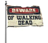 COTECI Man Cave Decor And Accessories Beware Of Walking Dead Flag Fall Flag Garden Happy New Year Garden Flag (Size : 152X244CM)