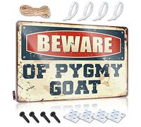COTECI Metal Farm Animal Wall Decor Beware Of Pygmy Goat Tin Sign Animal Metal Tin Sign Wall Decor Bathroom (Size : 20X30CM)