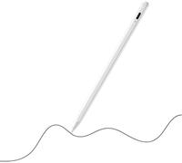 COTECi P2 Pad Dual-Head Stylus Pens-Precision Pen for iPad, iOS, Windows & Android Tablets-180° Tilt & Transparent Disc Tip-Rechargeable Design for Smooth Writing-Stylus Pens for Touch Screens (White)