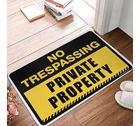 COTECI Plain Outdoor Mat No Trespassing Private Propertys Mat Kitchen Stuff Large Welcome Mats Outdoor (Size : 40X60CM)