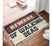 COTECI Welcome Mats Funny Beware Of Walking Dead Rug Fall Rugs Indoor Retro Rug (Size : 40X60CM)