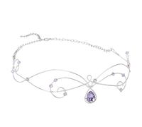 CoTeeZa Elf Crown Fairy Circlet - Halloween Cosplay Women Headpiece Accessories, Purple, 1 Count (Pack of 1)