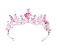 CoTeeZa Purple Mermaid Crown Sea Star Headband - Glitter Ocean Princess Headpiece Costume for Women Birthday Party Headwear, Sea Theme Carnival Dress Up Accessories