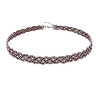 CoTeeZa Viking Celtic Braided Crown Circlet - Medieval Brown Black Classic Woven Circlet Headband, Norse Knight Elf Headpiece, Renaissance Halloween Costume Cosplay Headwear for Men Women