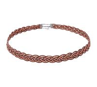 CoTeeZa Viking Celtic Braided Crown Circlet - Medieval Classic Woven Circlet Headband, Renaissance Headwear for Women Men, Bronze, 1 Count (Pack of 1)
