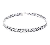 CoTeeZa Viking Celtic Braided Crown Circlet - Medieval Silver Black Classic Woven Circlet Headband, Norse Knight Elf Headpiece, Renaissance Halloween Costume Cosplay Headwear for Men Women