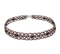 CoTeeZa Viking Renaissance Woven Circlet - Celtic Classic Bronze Black Beaded Elf Headpiece, Medieval King Crowns Norse Knights Headband for Renfaire Costume Cosplay Women Men