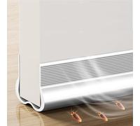 Cotensta 93 cm draught excluder for doors, white, windstopper door seal, self-adhesive silicone door seal, suitable for 3.5-4.6 cm thick doors with a gap at the bottom of 0.2-1.5 cm