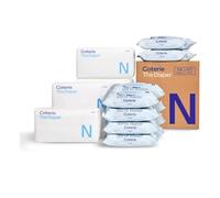 Coterie Baby Wipes & Diapers Kit, Size Newborn (186 Count) & 12 Pack (672 Count) Baby Wipes With 99% Water, Plant Materials, Hypoallergenic For Skin S