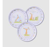 Coterie Guess How Much I Love You Blue Floral & Rabbit Pattern Small Appetizer Plates (Set of 10) - Durable Paper Construction, 7.25" Round, Perfect for Bridal Showers