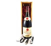 Cotes du Rhone 2015 Guigal (Red wine) MAGNUM in a wooden presentation box with four wine accessories, 1 x 1500ml