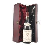 Cotes du Rhone 'Cuvee des Capucines' 1986 Domaine du Vieux Chene (Red wine) vintage wine in a silk lined wooden box with four wine accessories, 1 x 750ml