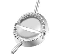 COTEY 6 Inch Empanda Press, Large Stainless Steel Dumpling Maker, 2-in-1 Dough Cutter/Dumpling Mold for Empanada, Dumpling, Ravioli, Pierogi & Hand Pie, Silver