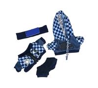 Cothes Doll for Labubu , Matching Clothes for the Labubu Plush toy, Labubu Outfit with Accessories, Clothing Set for 17 cm Doll Clothes Accessories Gift For Birthday Or Collector Display (B)