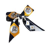 COtheSumay 100% Mulberry Silk Ribbon Scarf for Hair, Handbags, Belts, Bags, and Purses 2"x35" Twilly Neck scarf for Women, Black With a Circle, 35.5"×2"